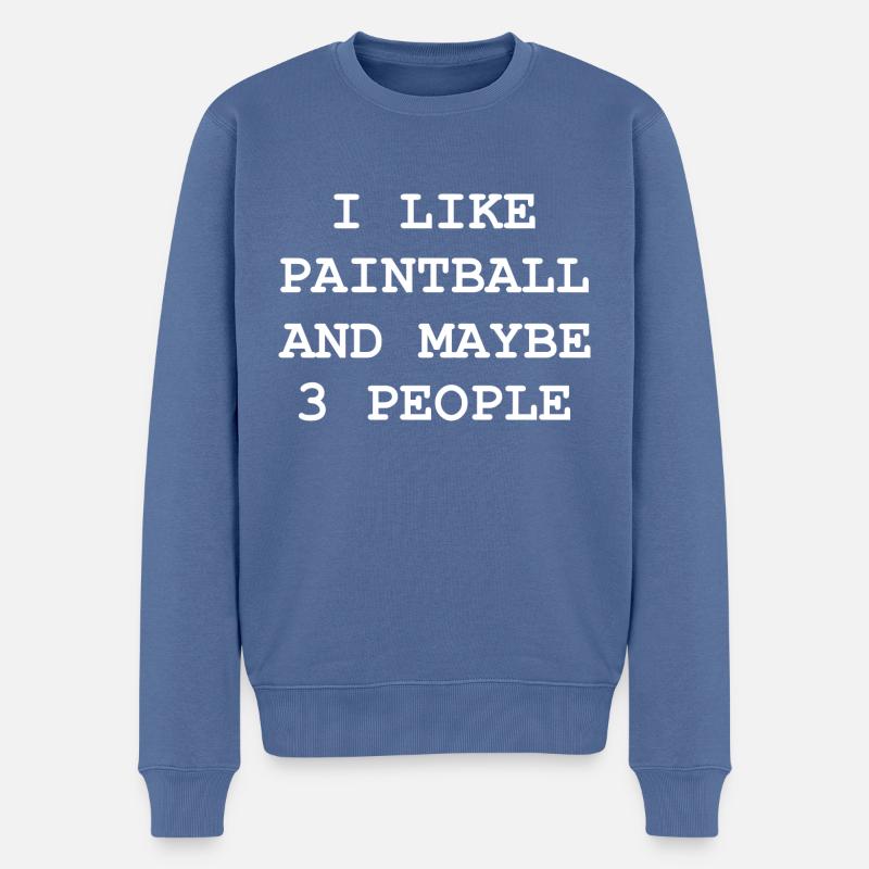 Paintball Airsoft - Männer Premium Bio Pullover - Taubenblau