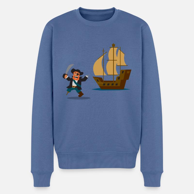 Le Pirate du Bounty - Pull Premium bio Homme - bleu pigeon