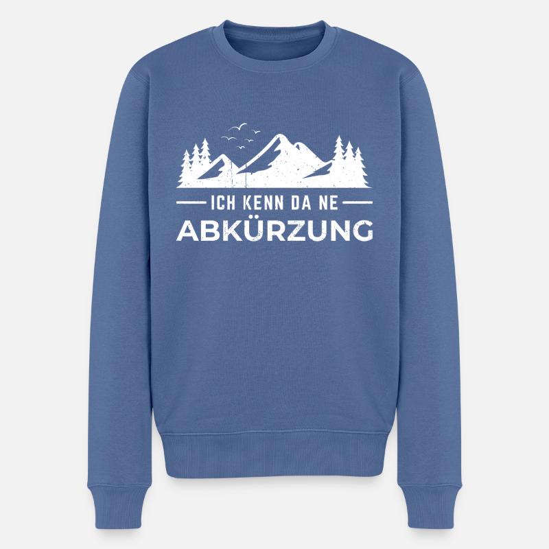 Ich Kenn Da Ne Abkürzung - Männer Premium Bio Pullover - Taubenblau