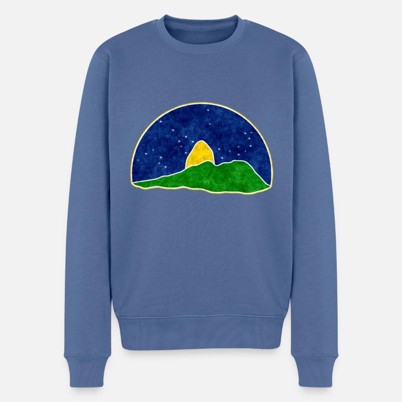 RioBrasil - Pull Premium bio Homme - bleu pigeon