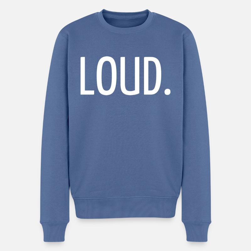 Laut - Männer Premium Bio Pullover - Taubenblau