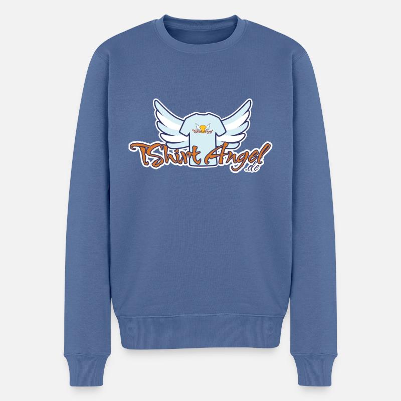 TShirtAngel.de Logo - Männer Premium Bio Pullover - Taubenblau