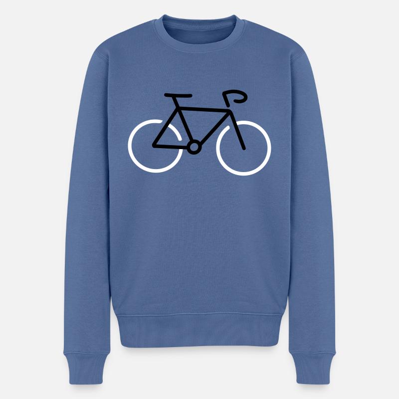 Fahrrad - Männer Premium Bio Pullover - Taubenblau