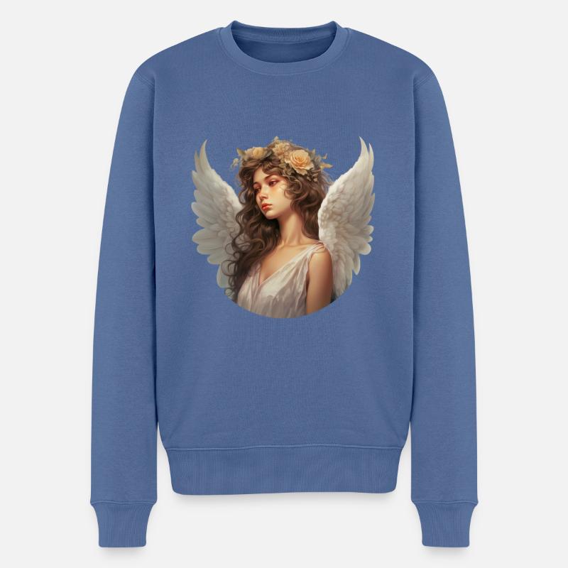 Ange de Noël - Pull Premium bio Homme - bleu pigeon