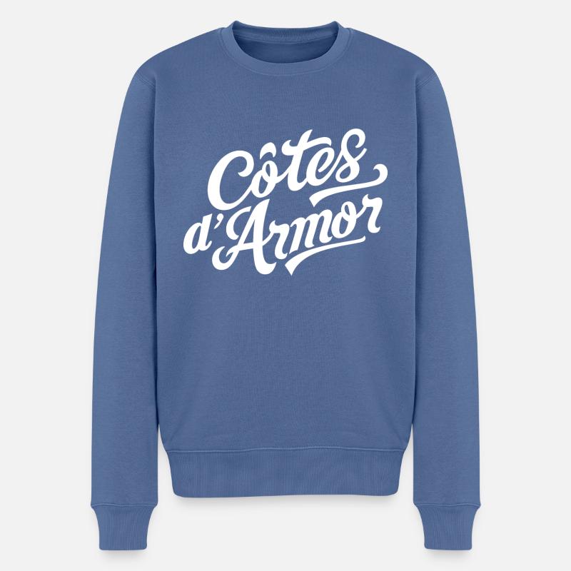 Côtes-d'Armor - Pull Premium bio Homme - bleu pigeon