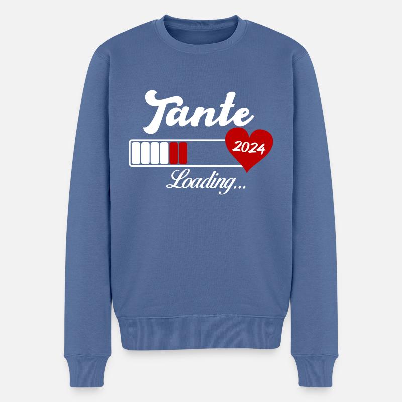 tante loading 2024 - Männer Premium Bio Pullover - Taubenblau