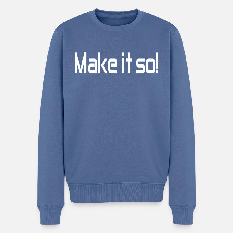 Faites-le ainsi ! - Pull Premium bio Homme - bleu pigeon
