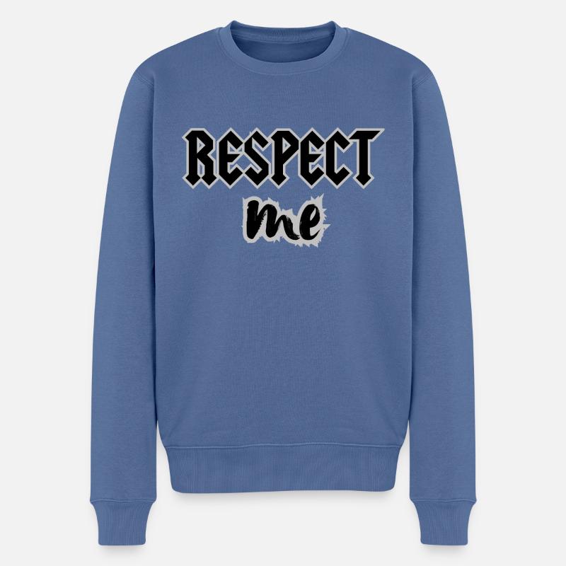 RESPECTEZ-MOI - Pull Premium bio Homme - bleu pigeon