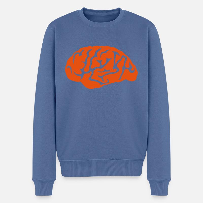 Gehirn gehirn - Männer Premium Bio Pullover - Taubenblau