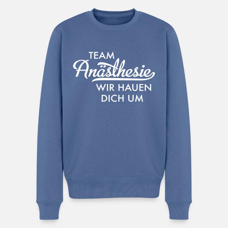 Team Anästhesie - Männer Premium Bio Pullover - Taubenblau