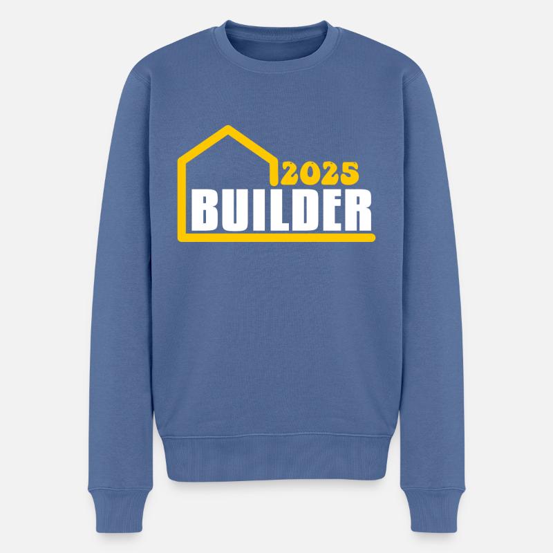 Construction de maisons 2025 - Pull Premium bio Homme - bleu pigeon