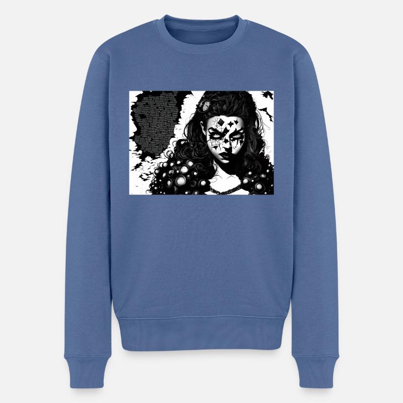 Trinity #7 - Pull Premium bio Homme - bleu pigeon