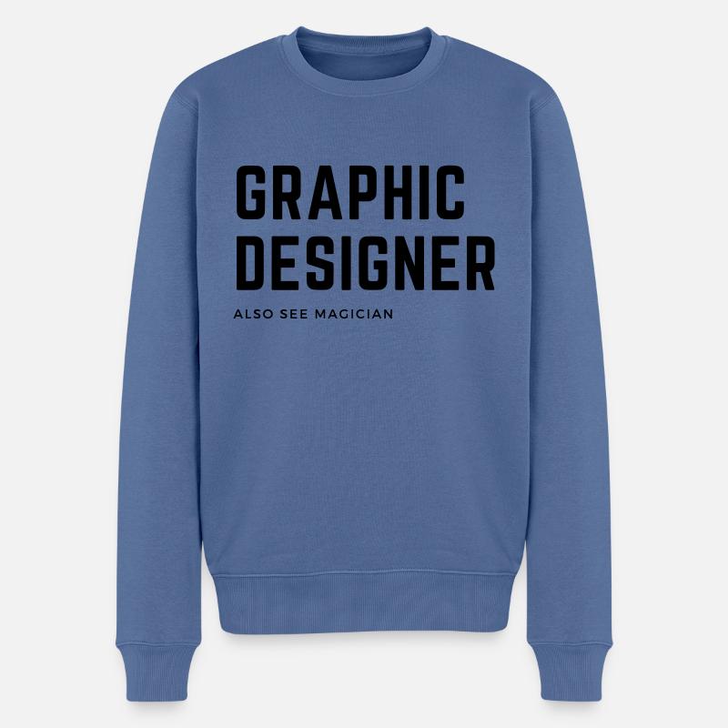Designer graphique - Pull Premium bio Homme - bleu pigeon