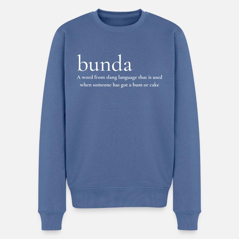 BUNDA - Pull Premium bio Homme - bleu pigeon