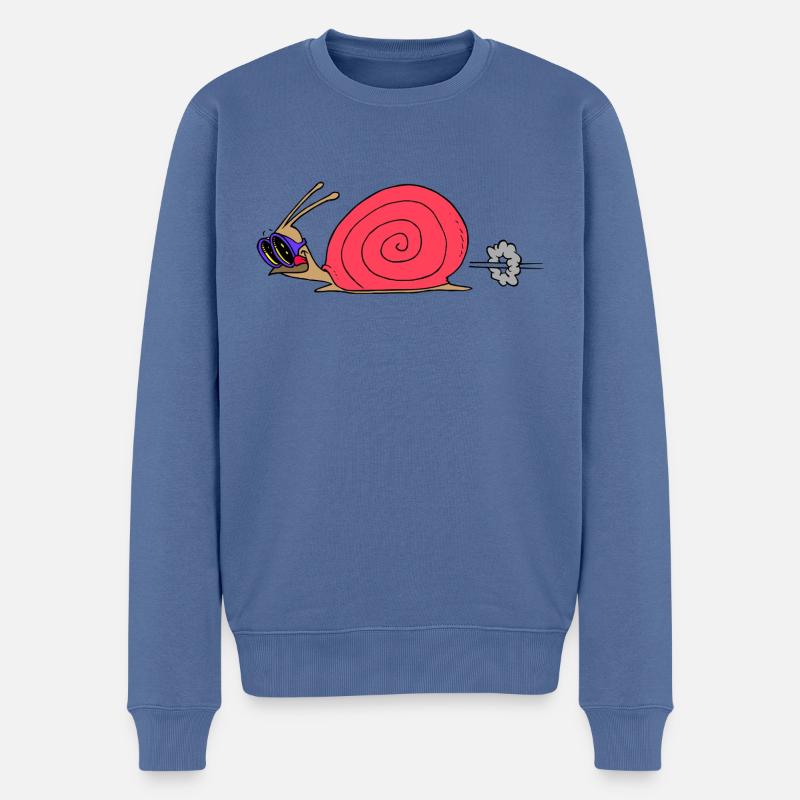 Team Schnecke - Männer Premium Bio Pullover - Taubenblau