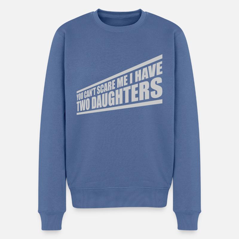 J’ai deux filles - Pull Premium bio Homme - bleu pigeon