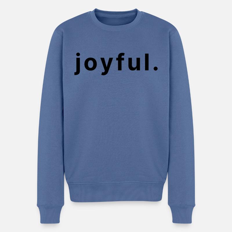 joyful. - Männer Premium Bio Pullover - Taubenblau
