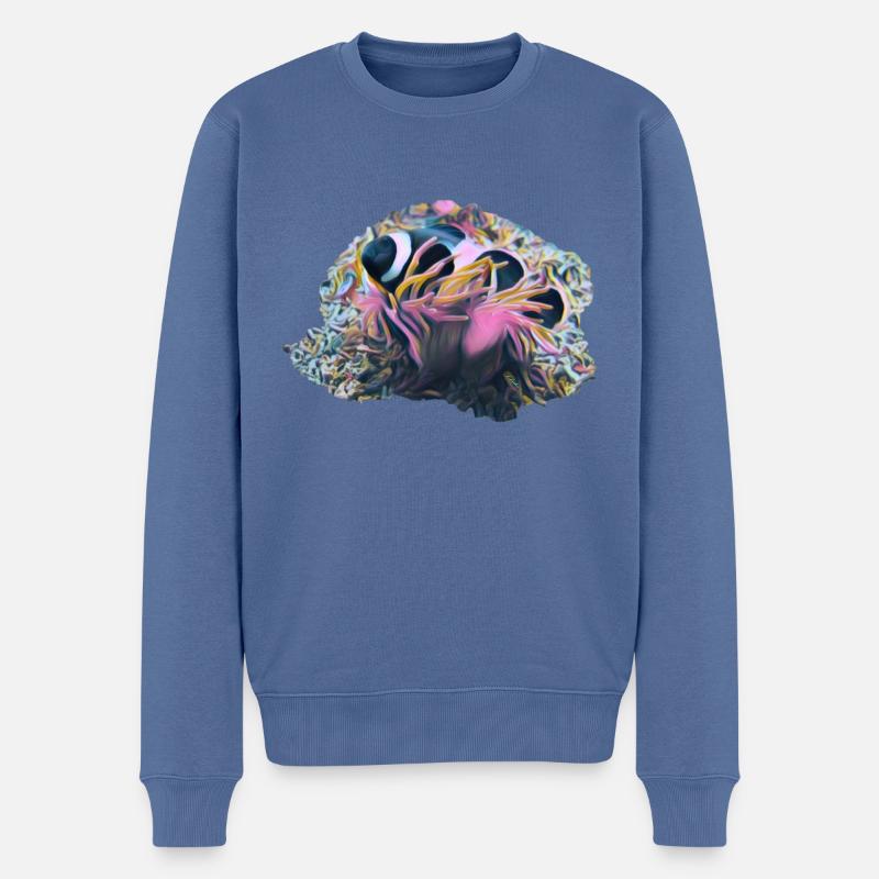 Clownfisch - Männer Premium Bio Pullover - Taubenblau
