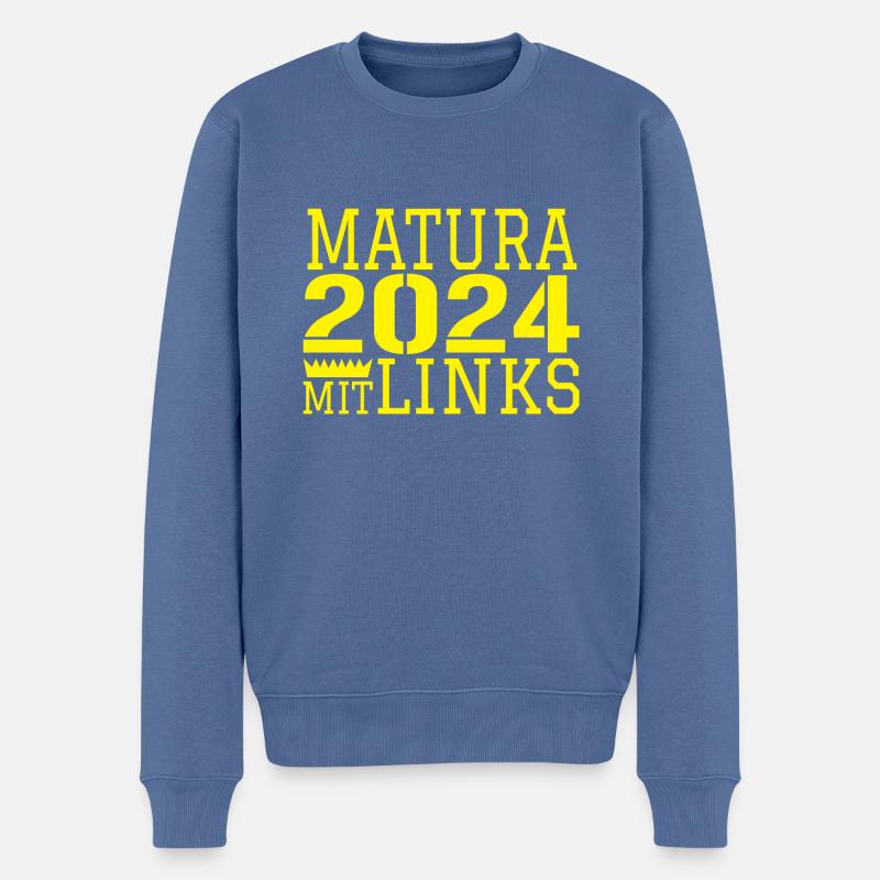 Matura Sprüche - Männer Premium Bio Pullover - Taubenblau