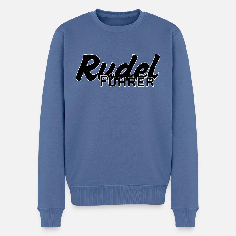 Rudelführer - Männer Premium Bio Pullover - Taubenblau