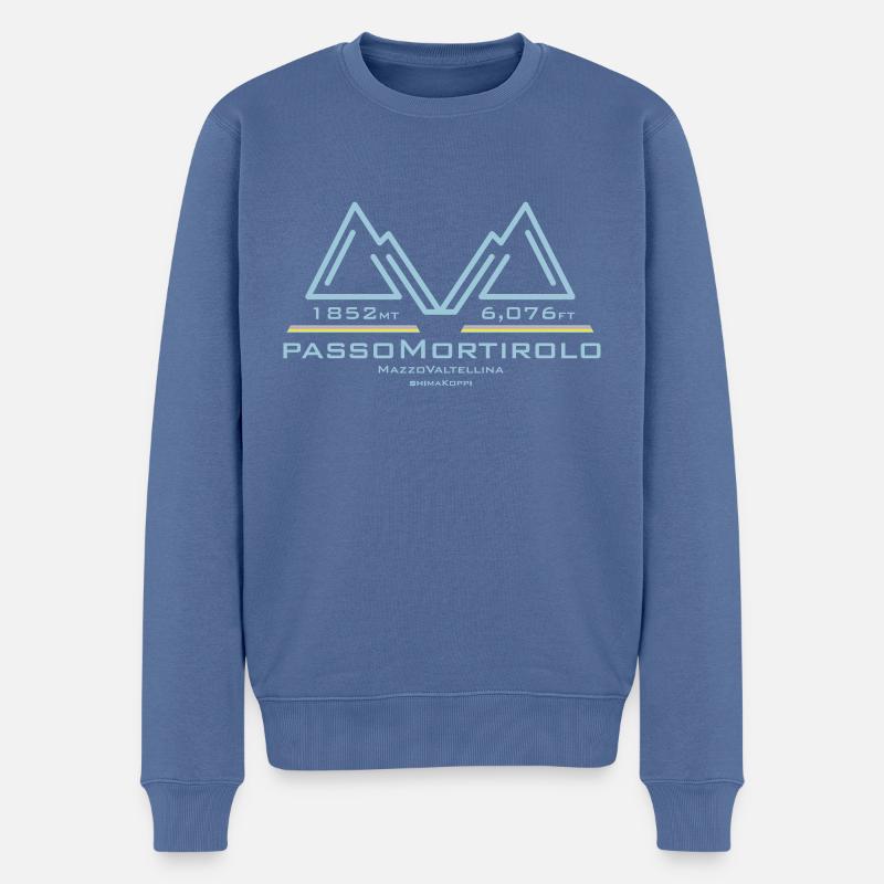 PassoMortirolo ts - Pull Premium bio Homme - bleu pigeon