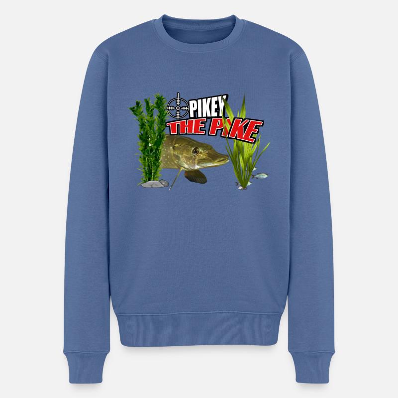 Pikey der Hecht - Männer Premium Bio Pullover - Taubenblau