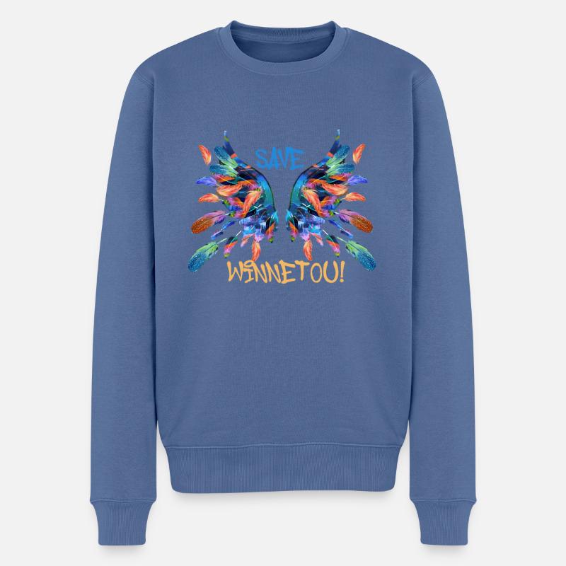 engelsflügel,flügel,angelwings,save winnetou - Männer Premium Bio Pullover - Taubenblau