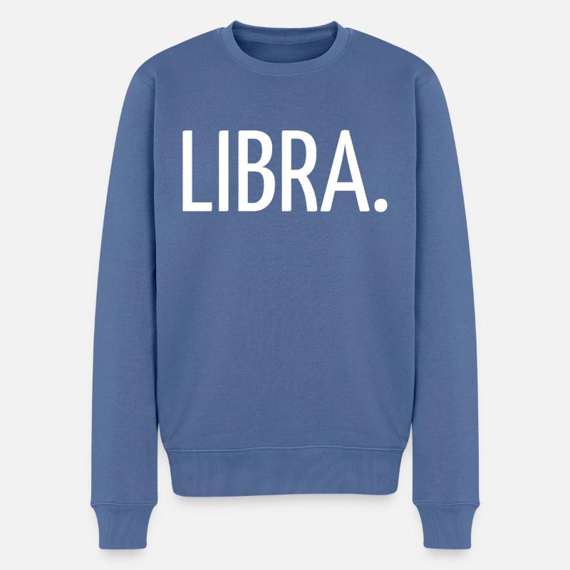 Libra - Pull Premium bio Homme - bleu pigeon