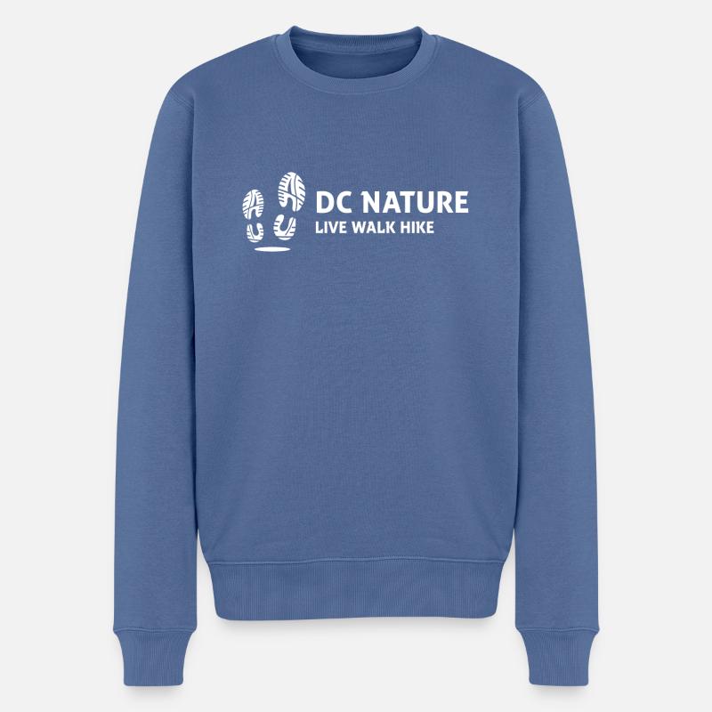 DC Nature White - Pull Premium bio Homme - bleu pigeon