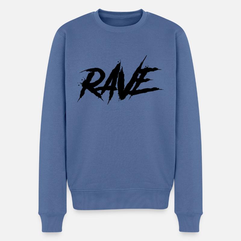 RAVE - Pull Premium bio Homme - bleu pigeon