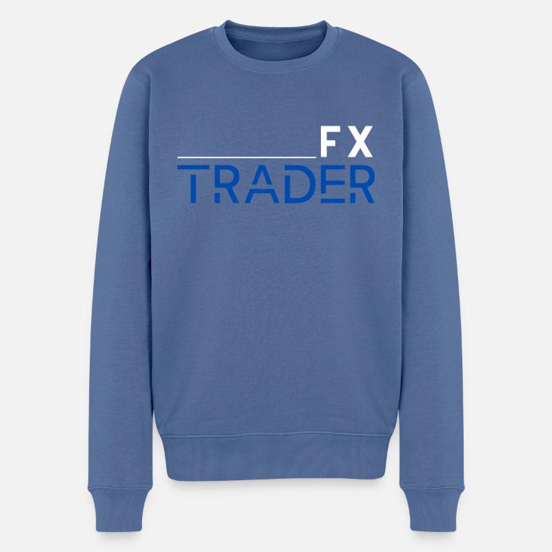 Trading Forex Trader Exchange - Pull Premium bio Homme - bleu pigeon