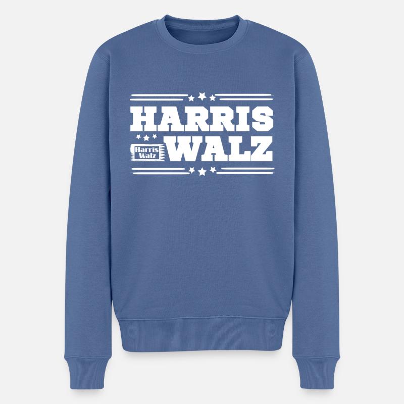Harris Walz - Pull Premium bio Homme - bleu pigeon