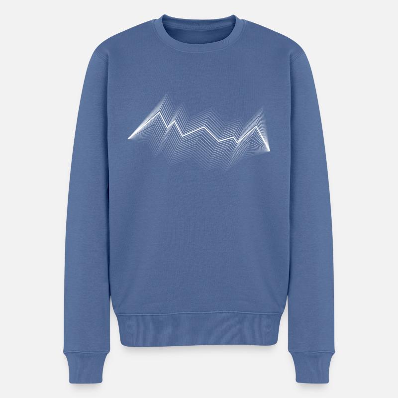 Wavetable, audio wave, audio wave - Men's Premium Organic Jumper - stone blue
