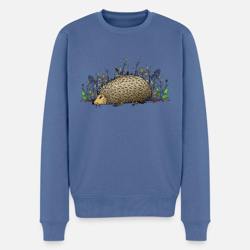 Hélise - Pull Premium bio Homme - bleu pigeon