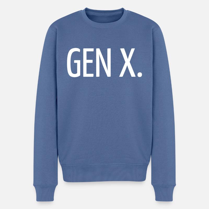 Gen X - Pull Premium bio Homme - bleu pigeon