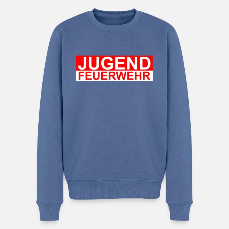 Jugendfeuerwehr - Männer Premium Bio Pullover - Taubenblau