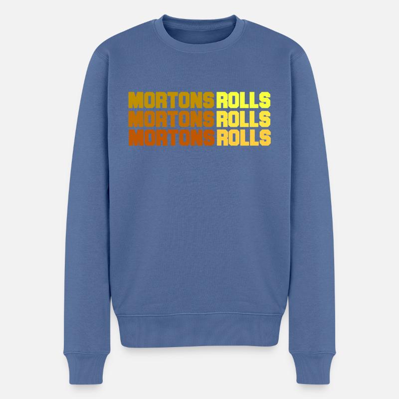 Mortons Brötchen - Männer Premium Bio Pullover - Taubenblau