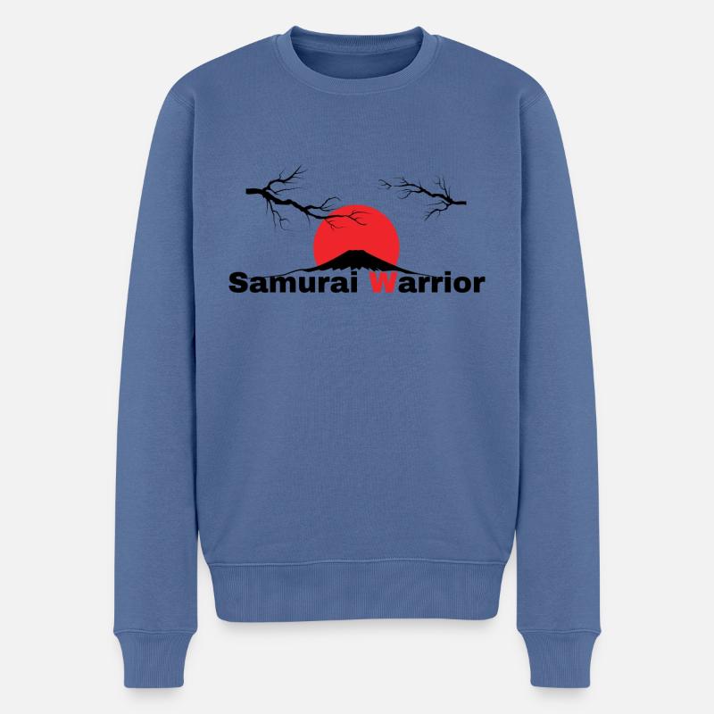 Guerrier samouraï - Pull Premium bio Homme - bleu pigeon