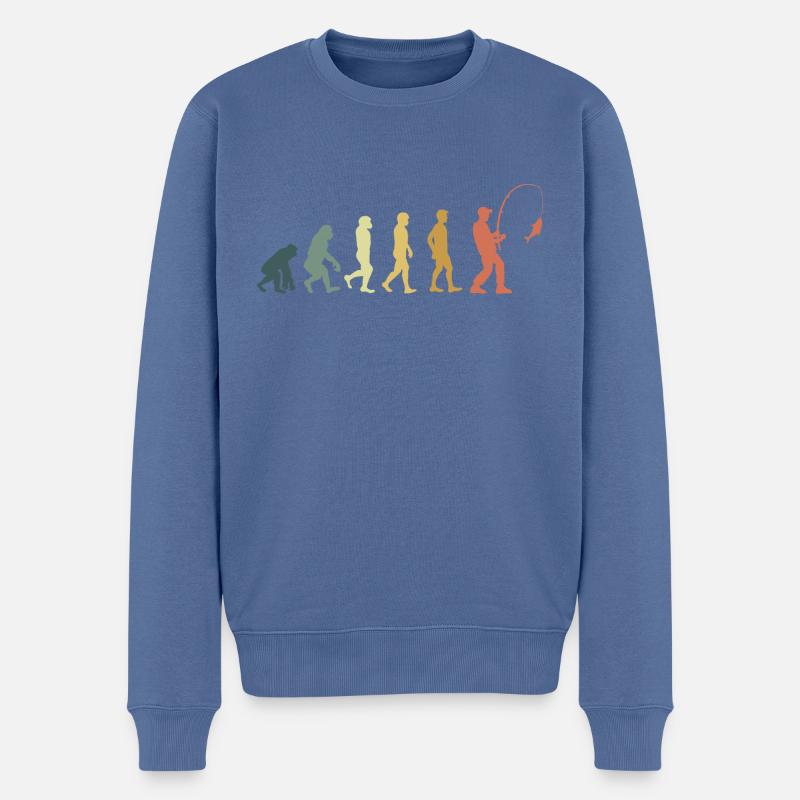 Evolution pêcheur - Pull Premium bio Homme - bleu pigeon