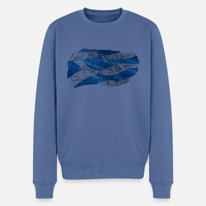 Je suis libre - Pull Premium bio Homme - bleu pigeon