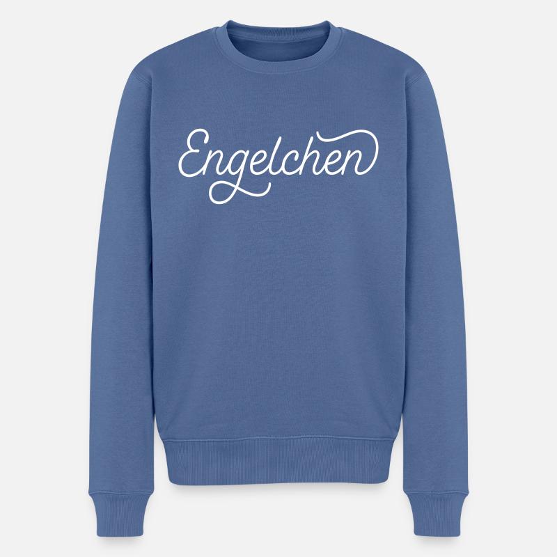 Engelchen2 - Männer Premium Bio Pullover - Taubenblau