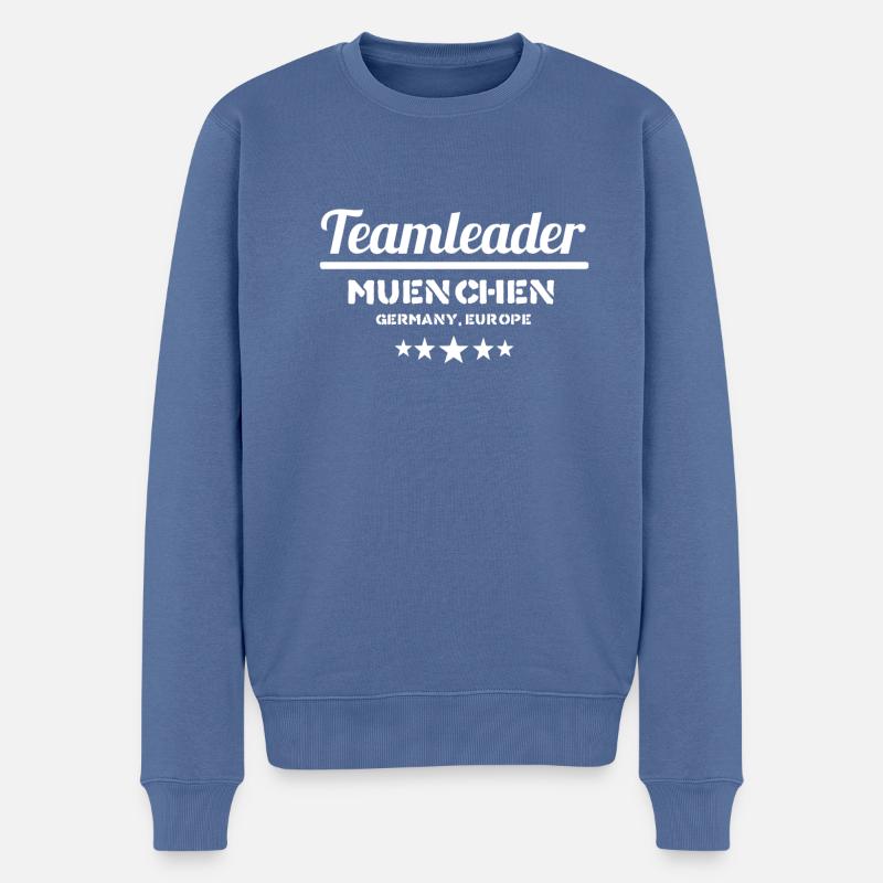 Meine Stadt München Teamleader - Männer Premium Bio Pullover - Taubenblau