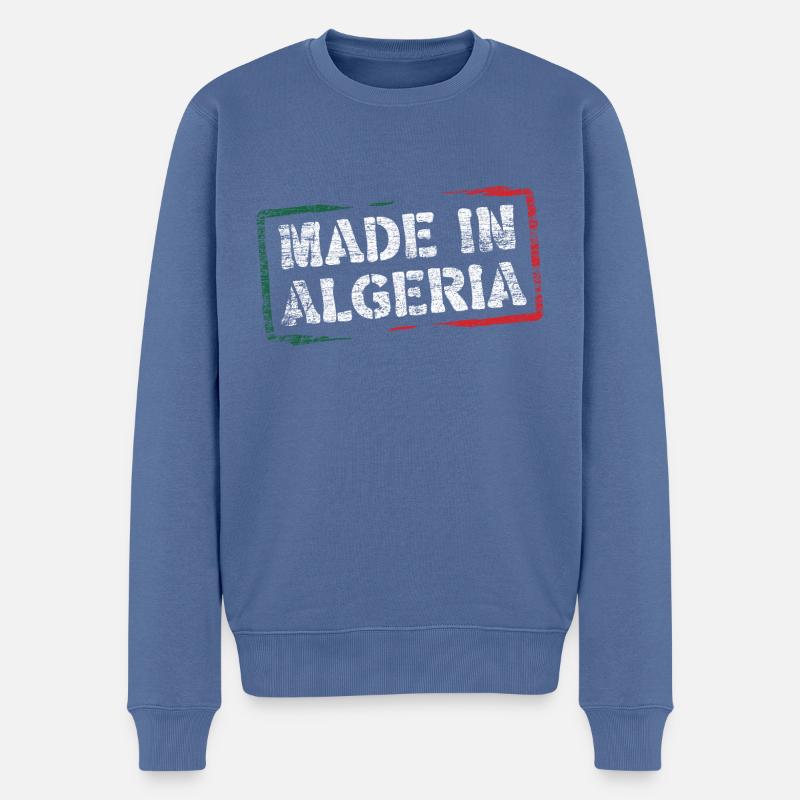 Made in Algeria - Pull Premium bio Homme - bleu pigeon