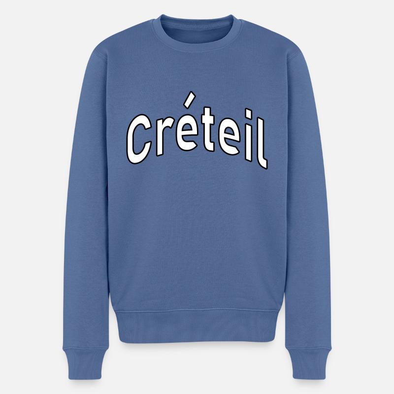 Créteil - Pull Premium bio Homme - bleu pigeon