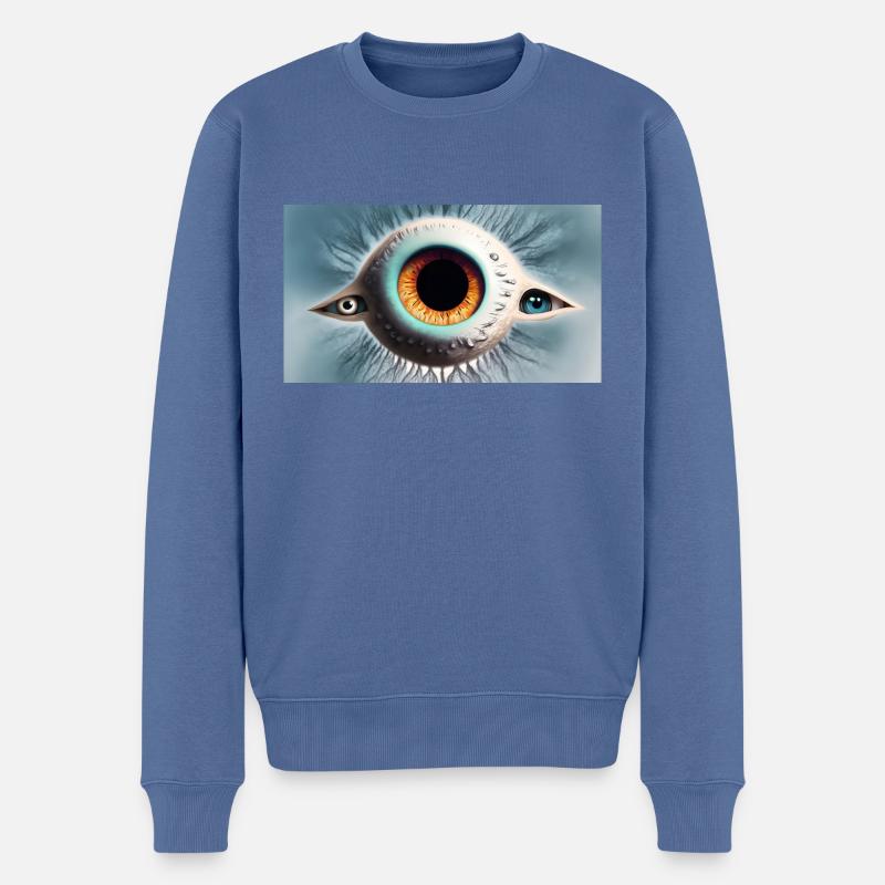 Starren - Männer Premium Bio Pullover - Taubenblau