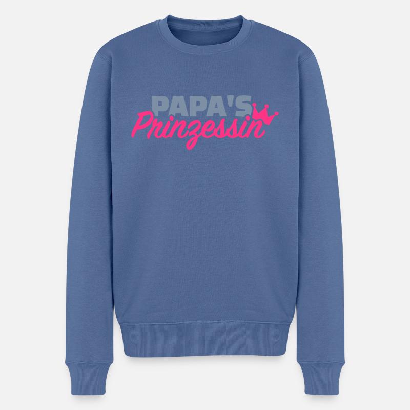 Prinzessin - Männer Premium Bio Pullover - Taubenblau