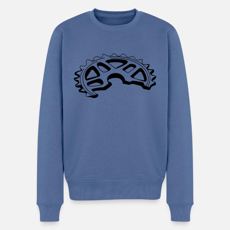 Kettenrad Kette - Männer Premium Bio Pullover - Taubenblau