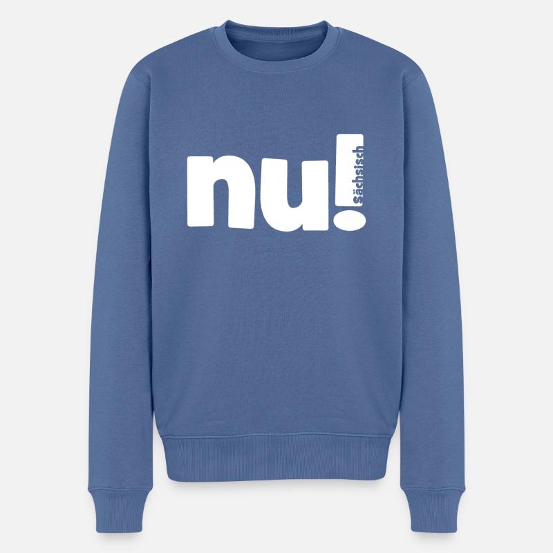 nu - sächsisch - Ja - Sachsen - Männer Premium Bio Pullover - Taubenblau