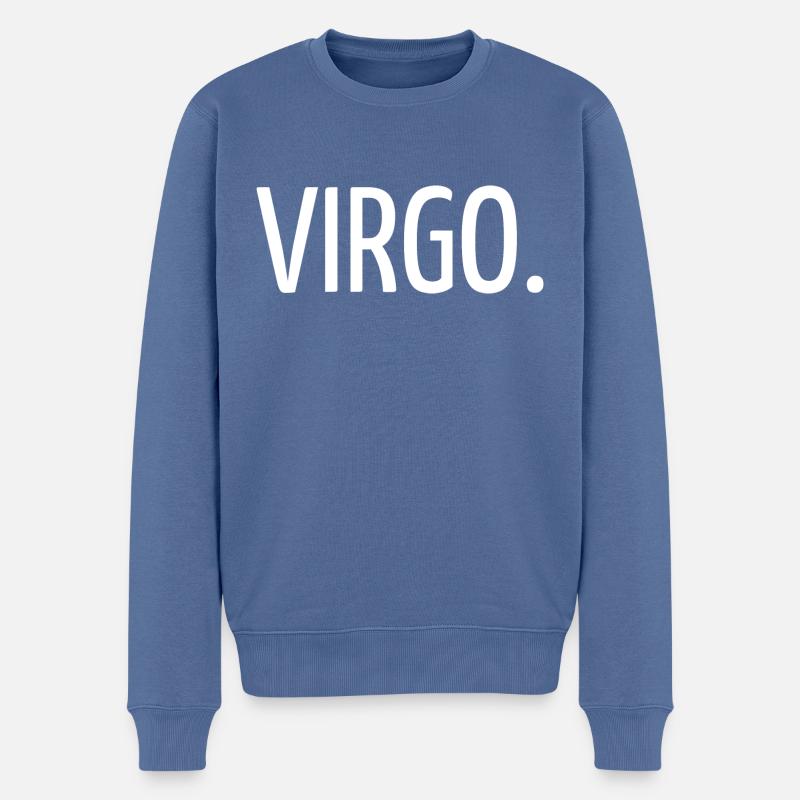 Jungfrau - Männer Premium Bio Pullover - Taubenblau