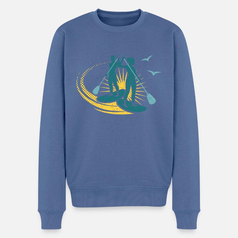 Paddling - Männer Premium Bio Pullover - Taubenblau